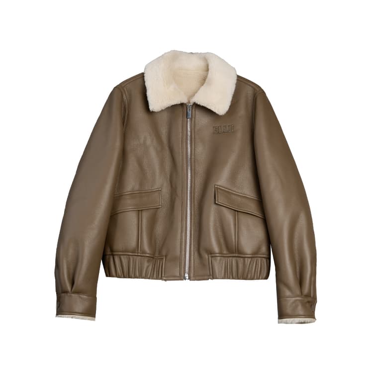 ELLE Furs Coffee Lapel Moderate Coffee