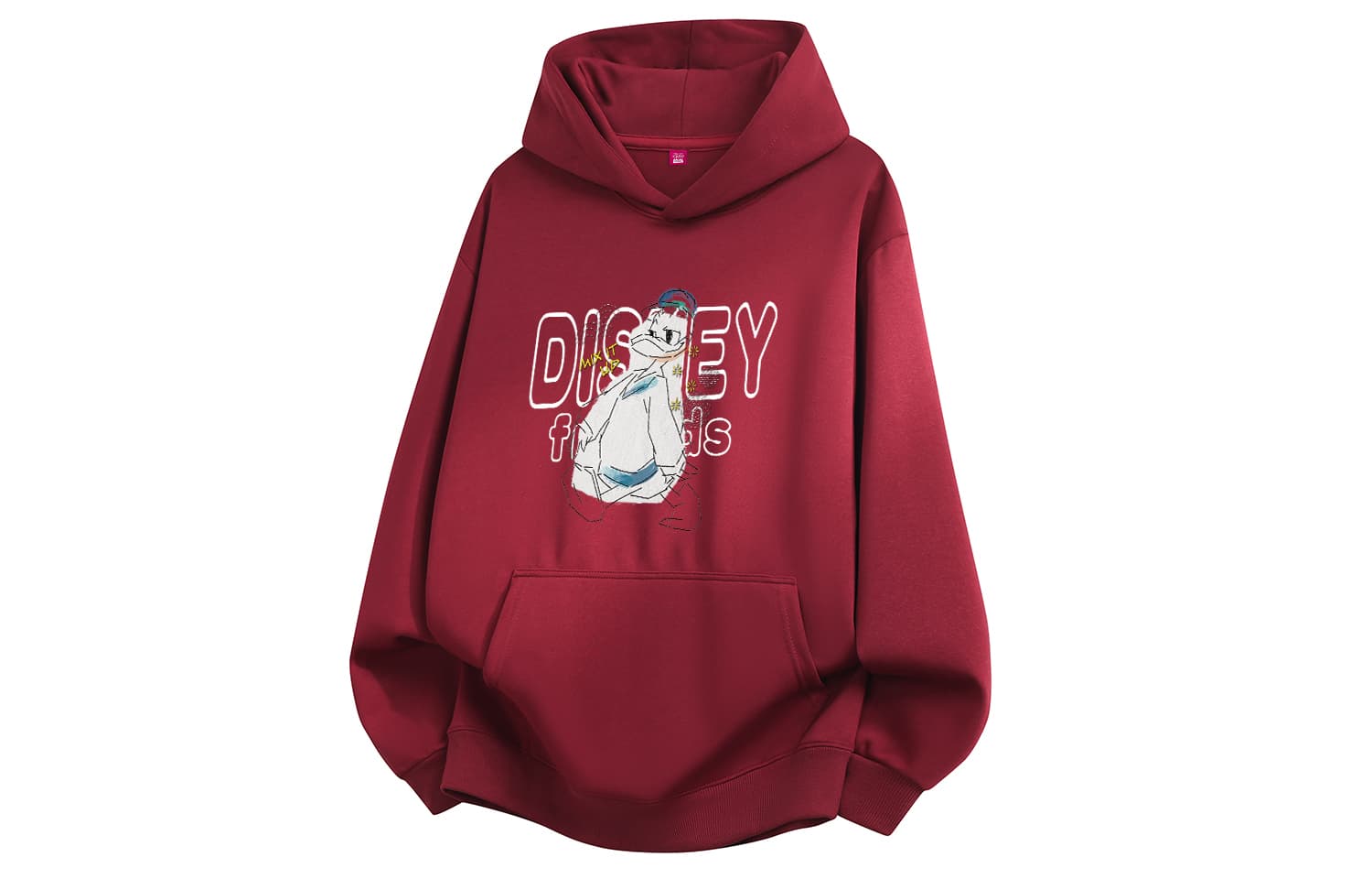 Disney Sweatshirts Hooded Moderate Regular Burgundy