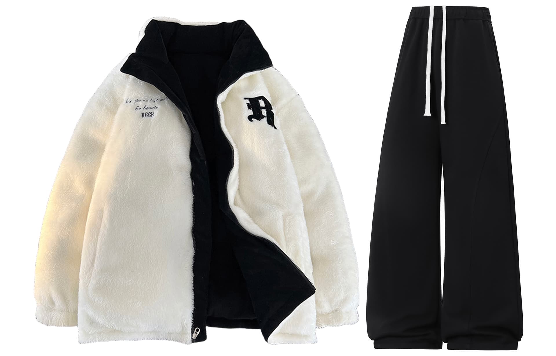 WARRIOR Suits Stand Collar Thickened Fleece Lined