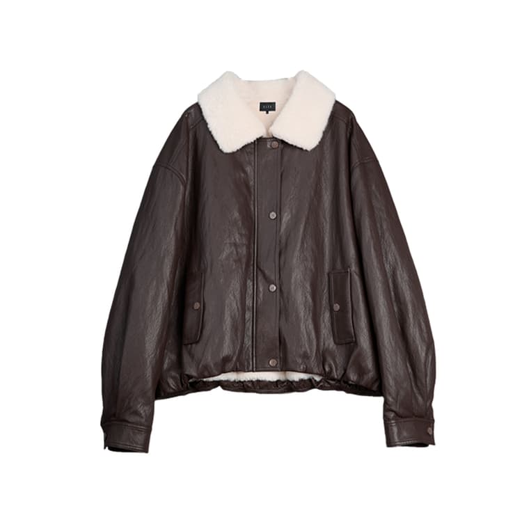 ELLE Furs Dark Brown Lapel Moderate Dark Brown