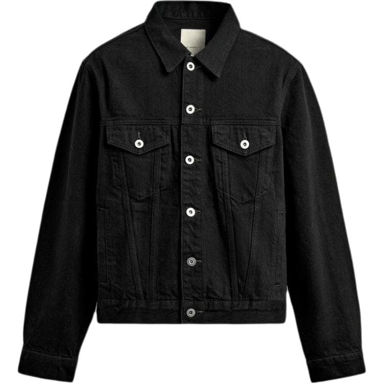 ZARA Denim Jackets Black Lapel Moderate Straight Fit