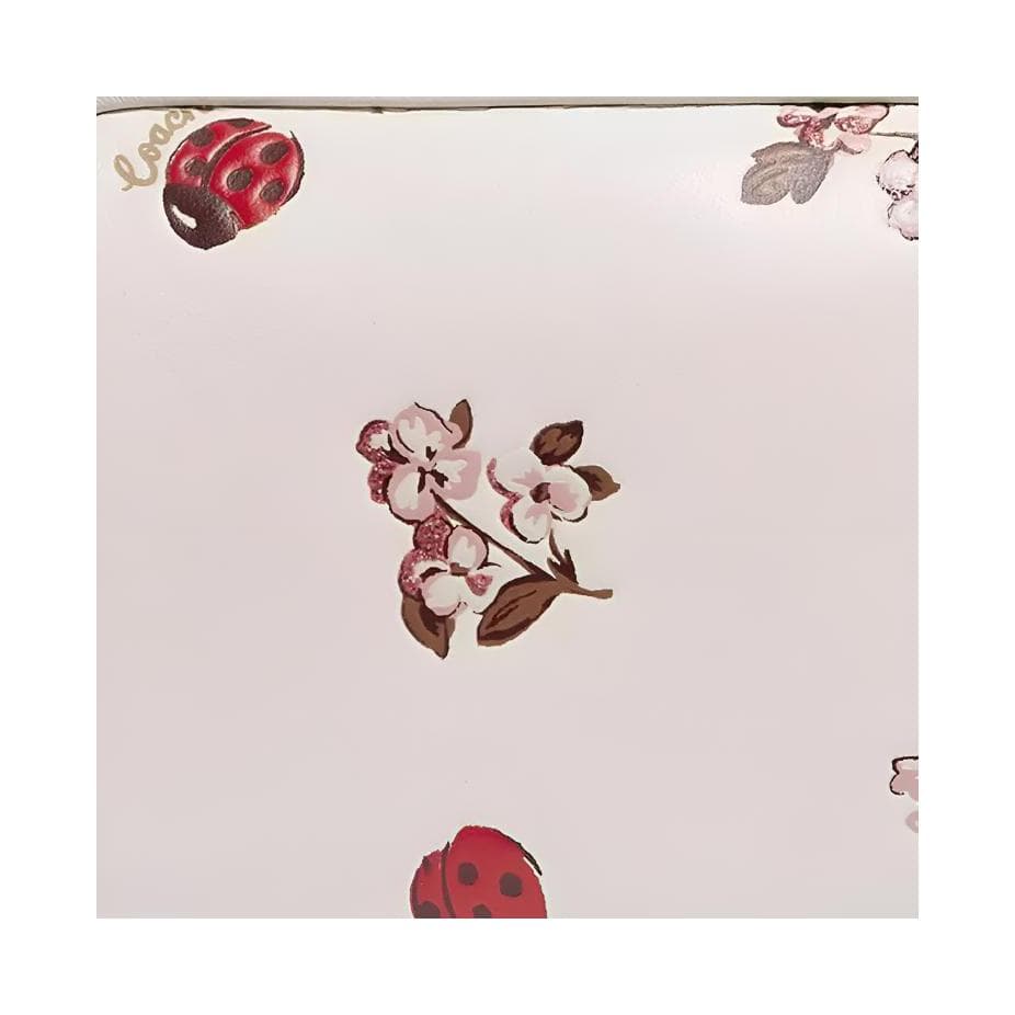 COACH Kisslock Refined Calfskin Coin Purse Regular White