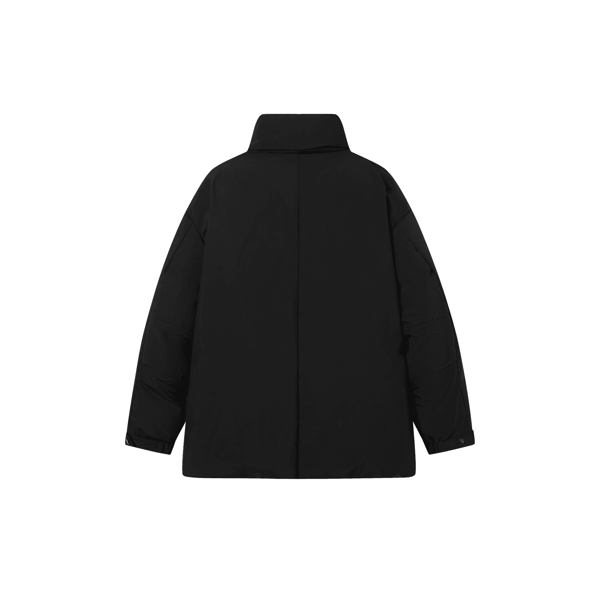DIALOGUE Down Jackets Tranquil Black Stand Collar Thickened Puffer Jacket