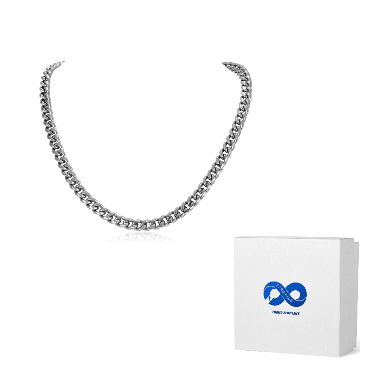 Round Grind Cuban Chain61cm in Length, 6mm in Width