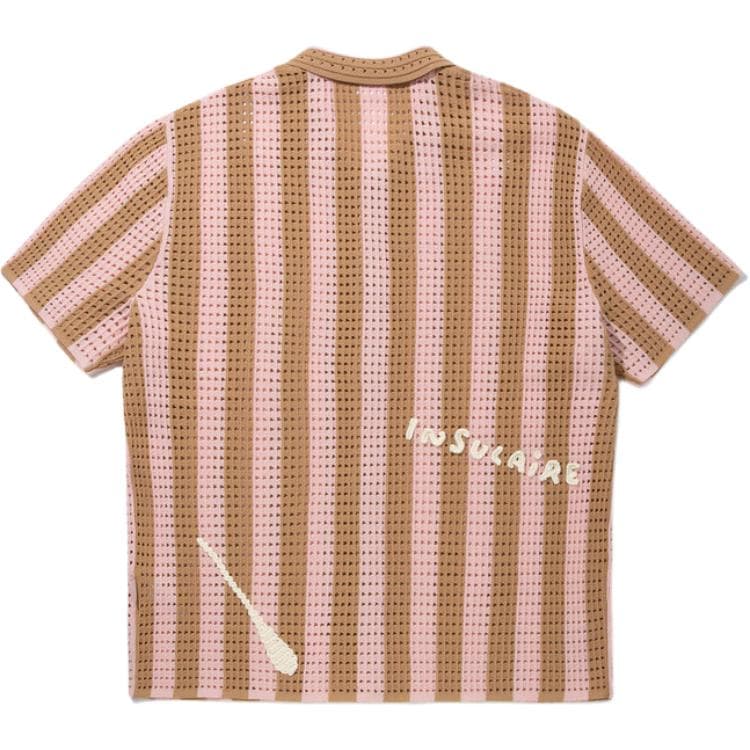 LiNing Knitwear Almond/Peach Pink Lapel Moderate Cardigan