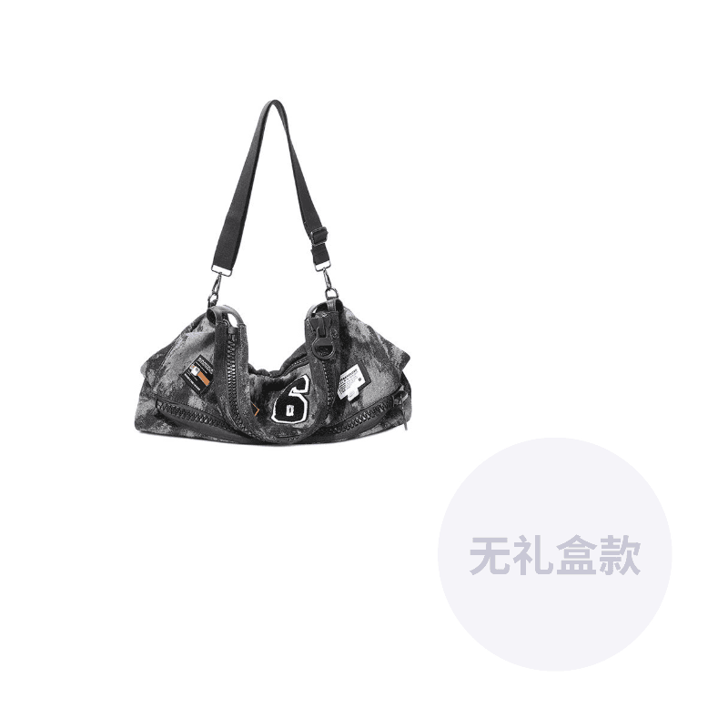 MASTER CANVAS Shoulder Bag, Crossbody Bag, Travel Bag, Gym Bag Regular Black Gray One Size