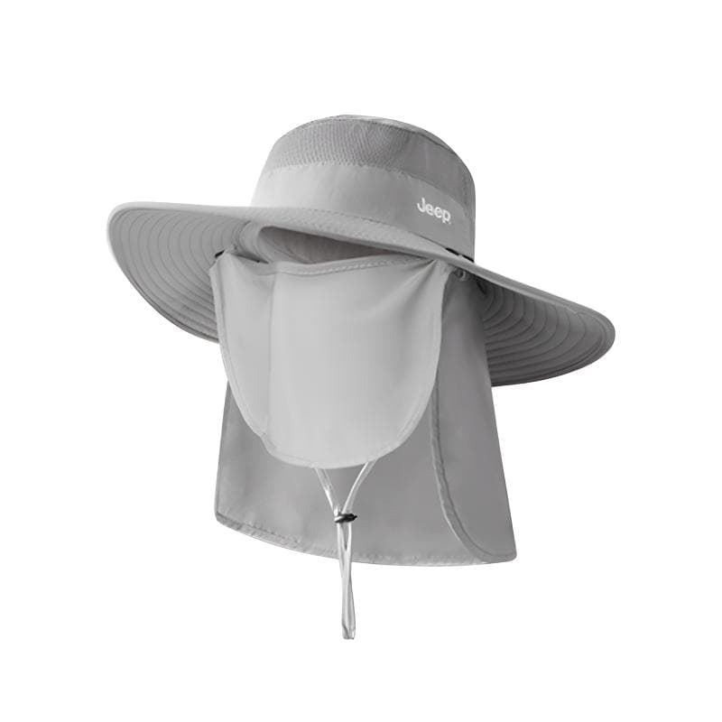 Jeep Polyester Sun Protection Masks Light Gray[WaterRepellent]Full Brim Style