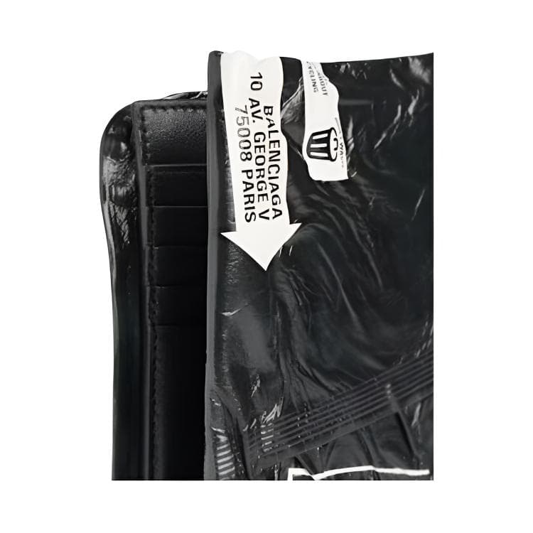 Balenciaga Calfskin Passport Holder Black