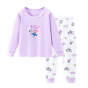 Purple Top+Printed Pants
