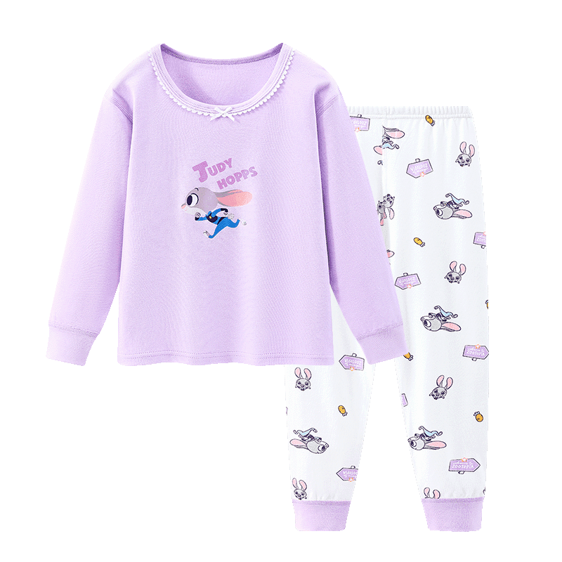 Disney Set 2 Piece Set Purple Top+Printed