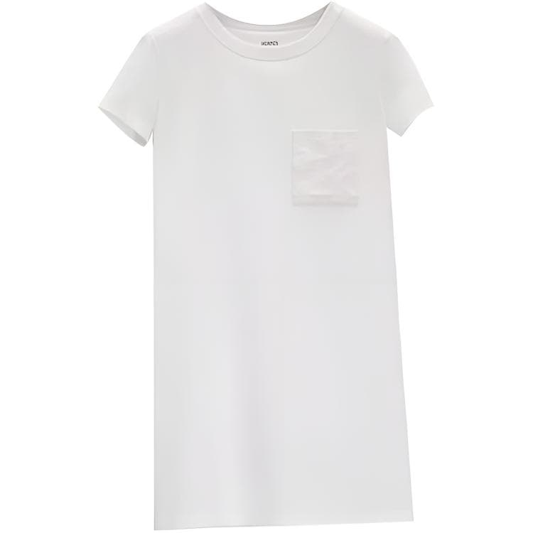 HERMES Short Sleeved White Crew Neck Moderate White