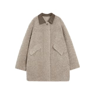 ELLE Furs Gray Brown Lapel Moderate