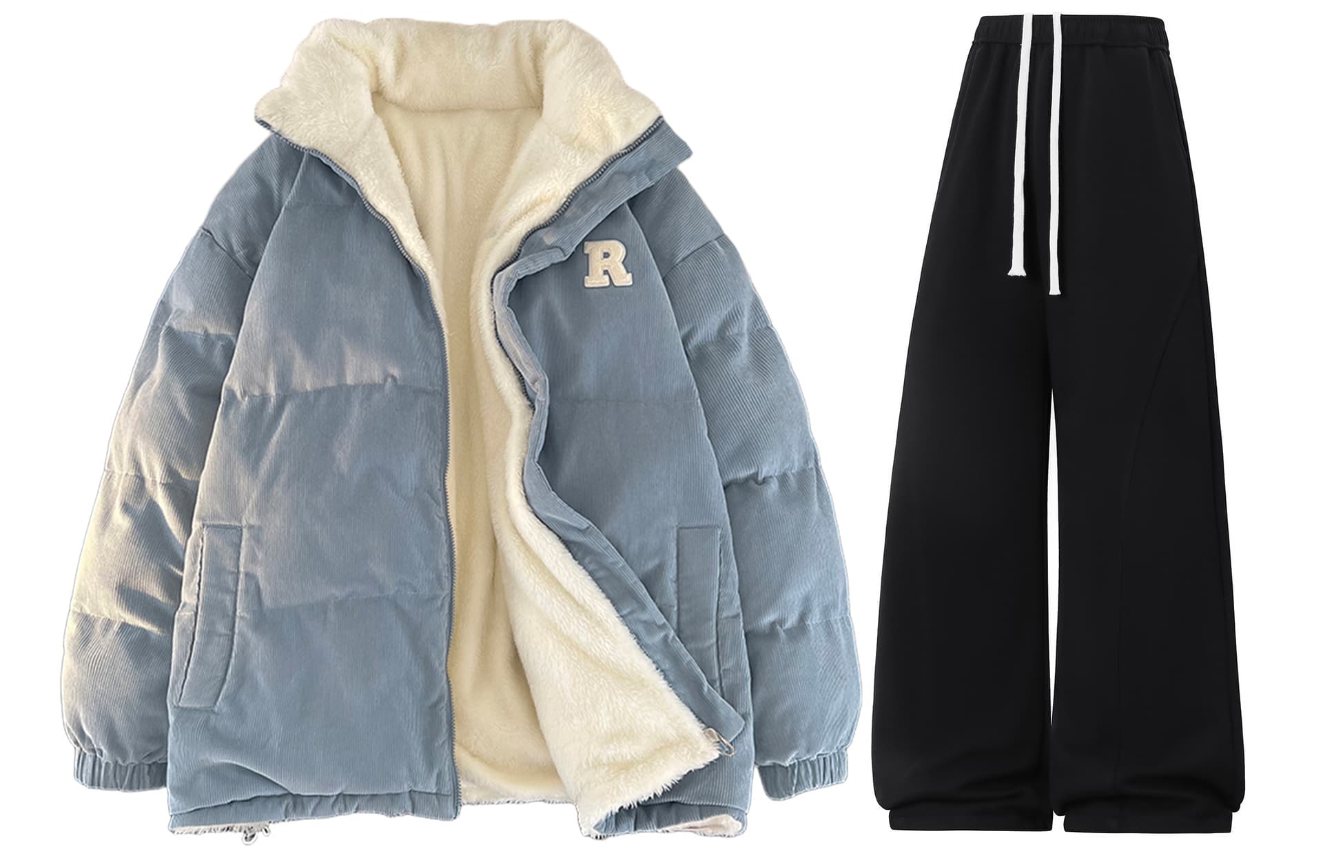 Dusty Blue+Black[FleeceLined]