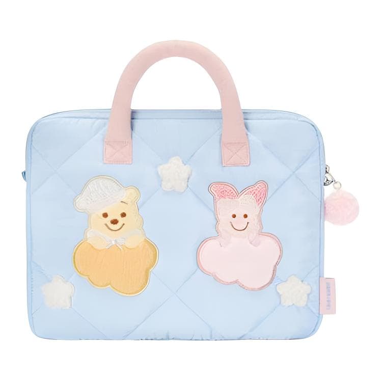 Disney 2025 Winnie The Pooh Friends Home Polyester Laptop Bag Blue Blue