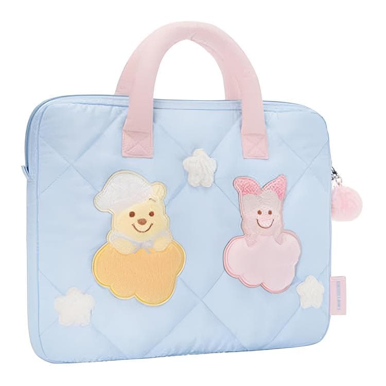 Disney 2025 Winnie The Pooh Friends Home Polyester Laptop Bag Blue