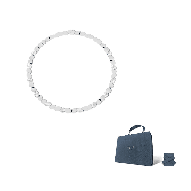 Apm Monaco 925K White Silver, Synthetic Cubic Zirconia Necklaces Silver White Silver White