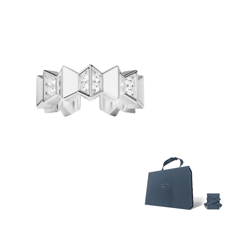 Apm Monaco 925 Sterling Silver Clip On Earrings Silver White Silver
