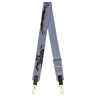 LONGCHAMP Recycled Polyester Canvas Shoulder Straps Light Gray