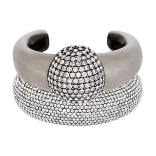 Balmain rhinestoneembellished bangle bracelet (set of two)