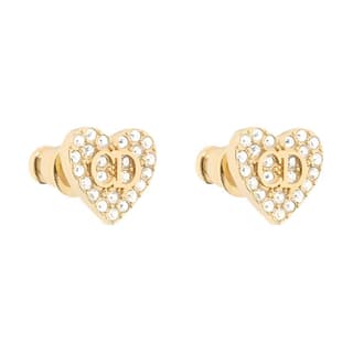 DIOR Crystal Stud Earrings Gold/Silver