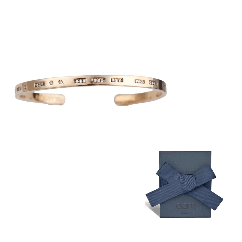 Apm Monaco 925 Sterling Silver Bangles Rose Gold