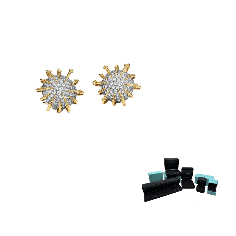 TIFFANY & CO. Apollo 18K Gold Clip On Earrings Gold Gold