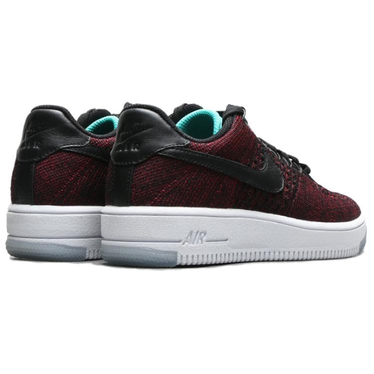 Nike Af1 Flyknit Black Black Team Red