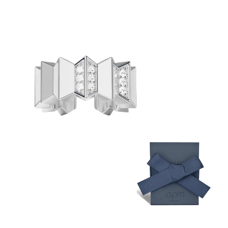 Apm Monaco 925 Sterling Silver Clip On Earrings Silver White Silver White