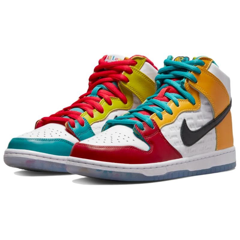 Nike x FroSkate Dunk SB Pro Qs All Love,No Hate Mismatched High Black White