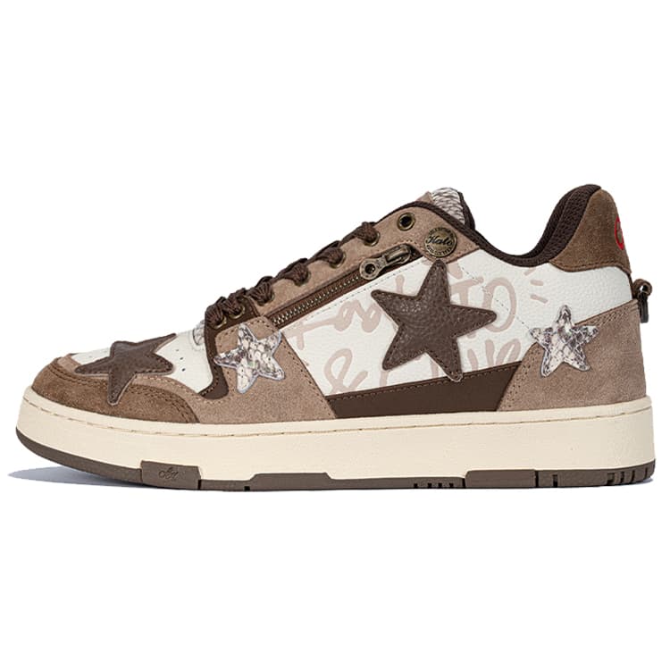 KAALIXTO Retro Vintage Stars Grain Cow Brown White