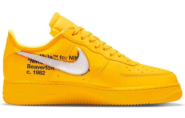 Nike Air Force 1 Off White Ica University Gold
