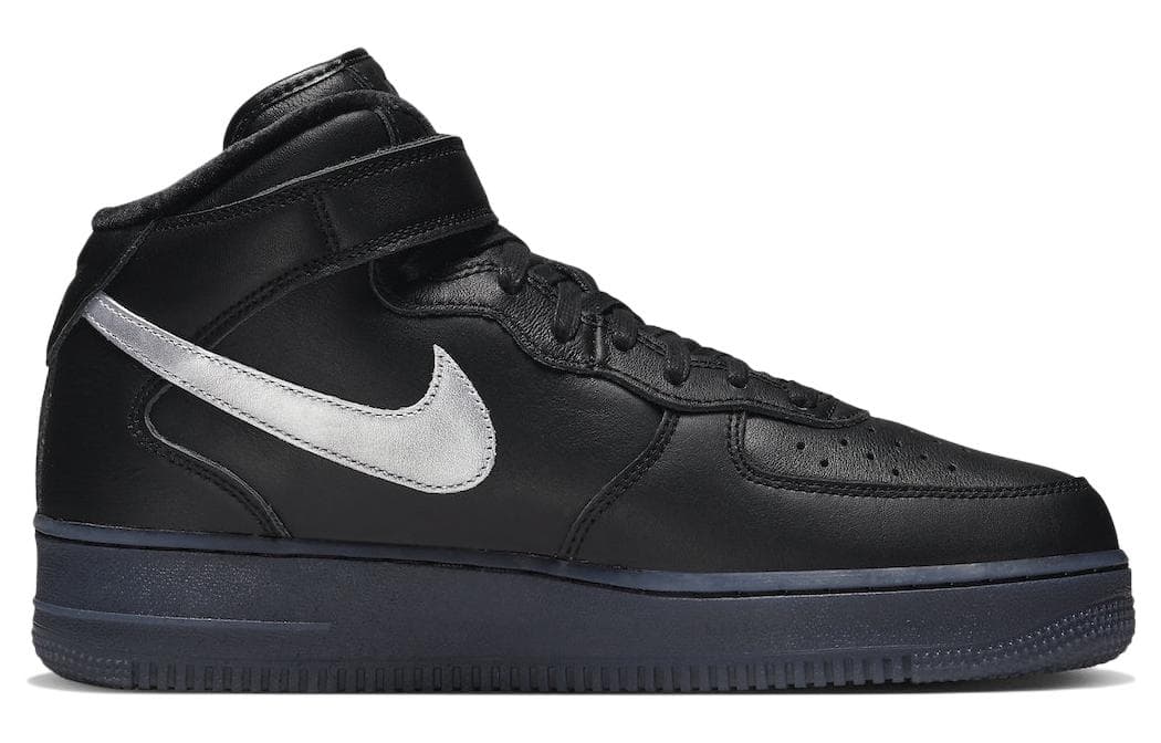 Nike Air Force 1 Mid Premium 'Black Metallic Silver'