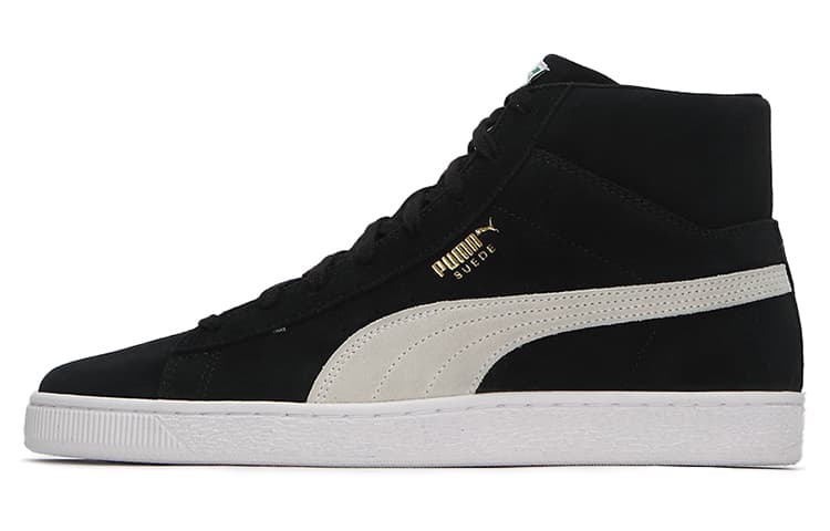 PUMA Suede Mid Xxi AbrasionResistant Lightweight Midtop Black White