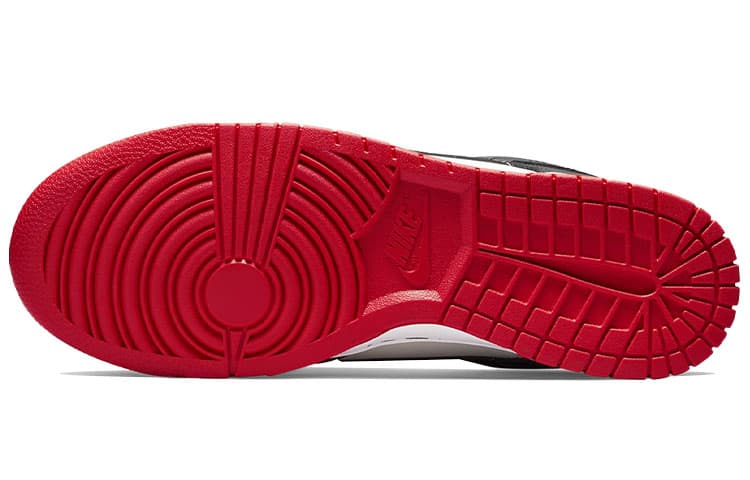 Nike Dunk EMB Synthetic Leather, Split Cow Black White Red