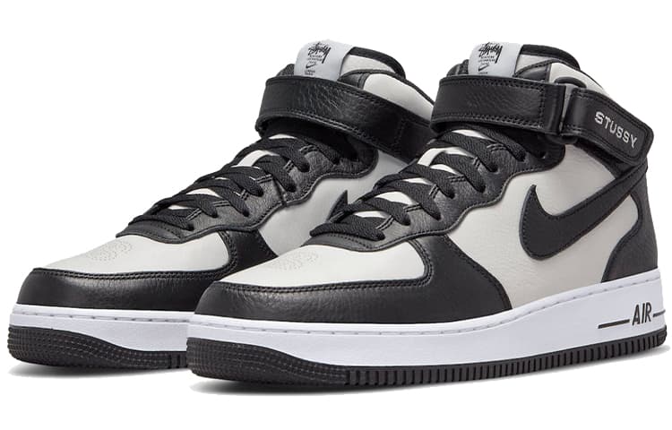 Nike X Stussy Air Force 1 Mid 'Black White'