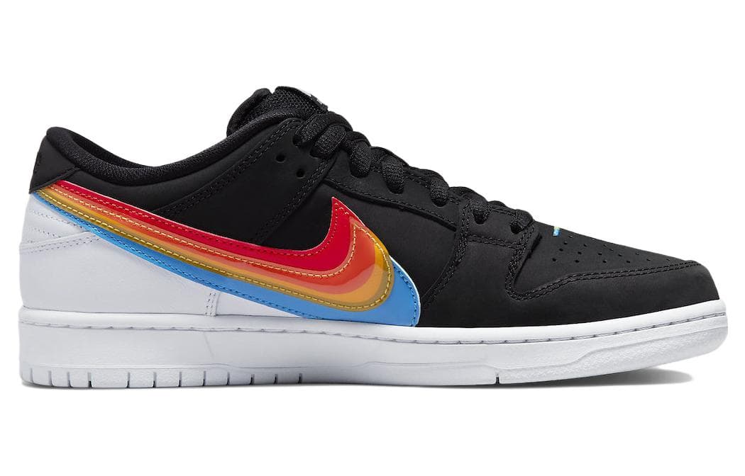Nike x Polaroid Dunk SB Pro QS "beyond The Rainbow" Leather, Suede Black Rainbow Lowtop