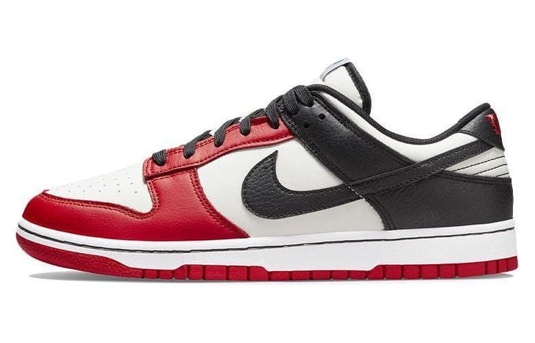 Nike Dunk EMB Synthetic Leather, Split Cow Black White Red