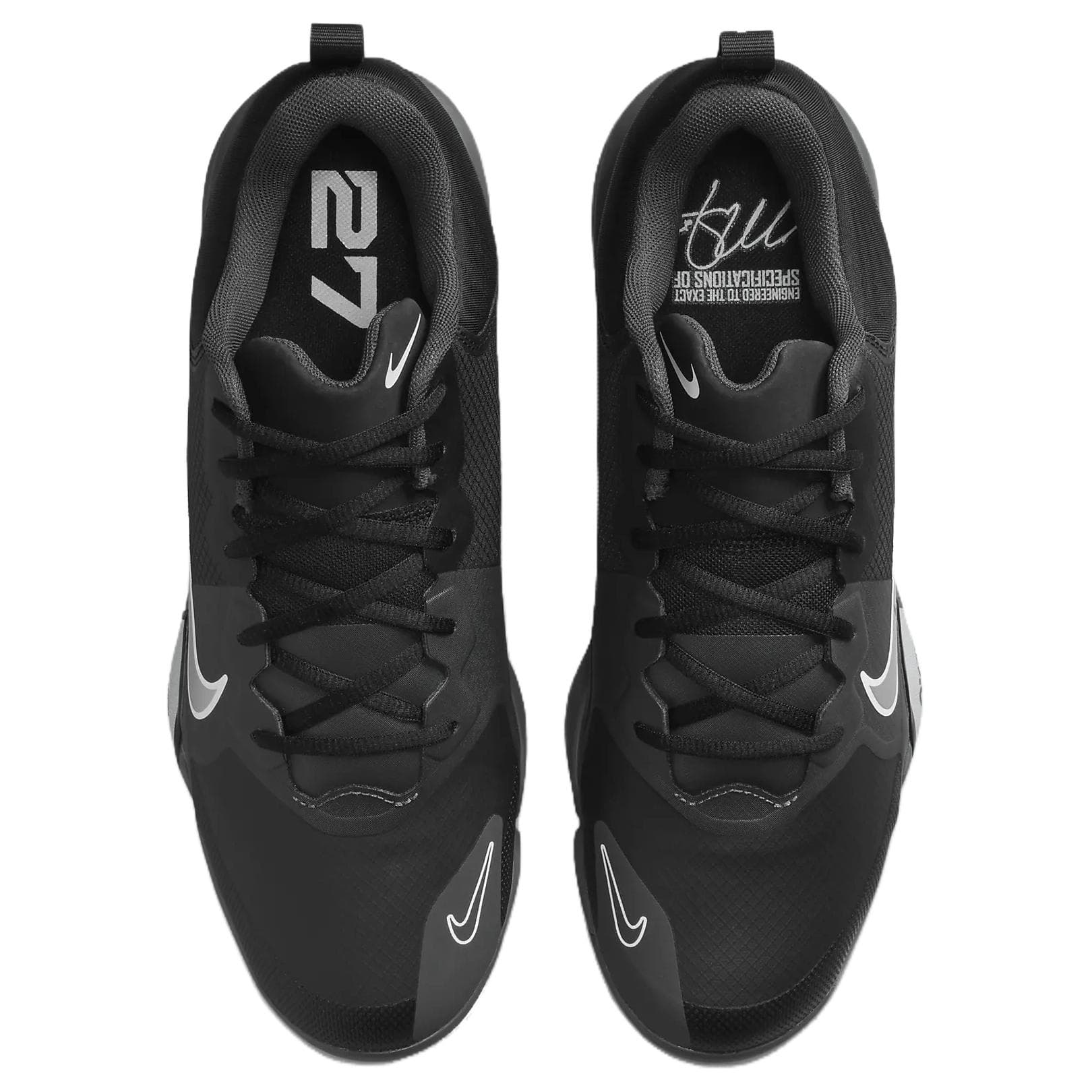Nike Force Zoom Trout 9 Pro Black White Metallic Silver