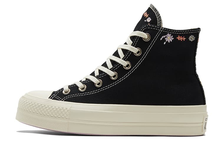 Chuck Taylor All Star Wmns Converse Lift High 'Embroidered Floral Black'