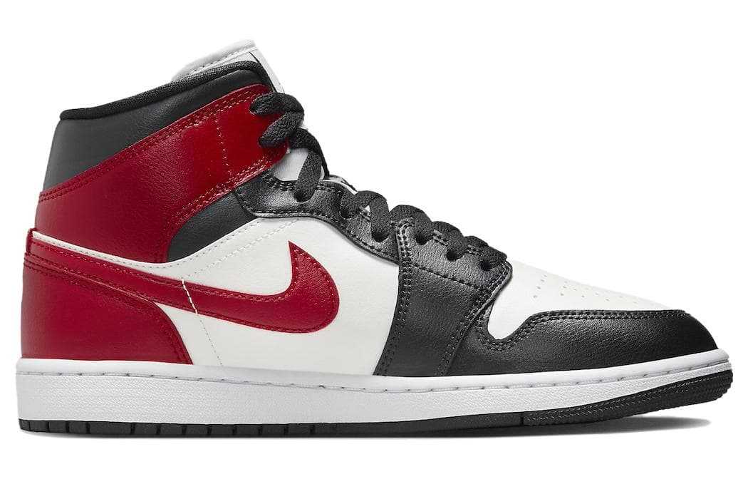 Jordan 1 Mid Gym Red Off Noir