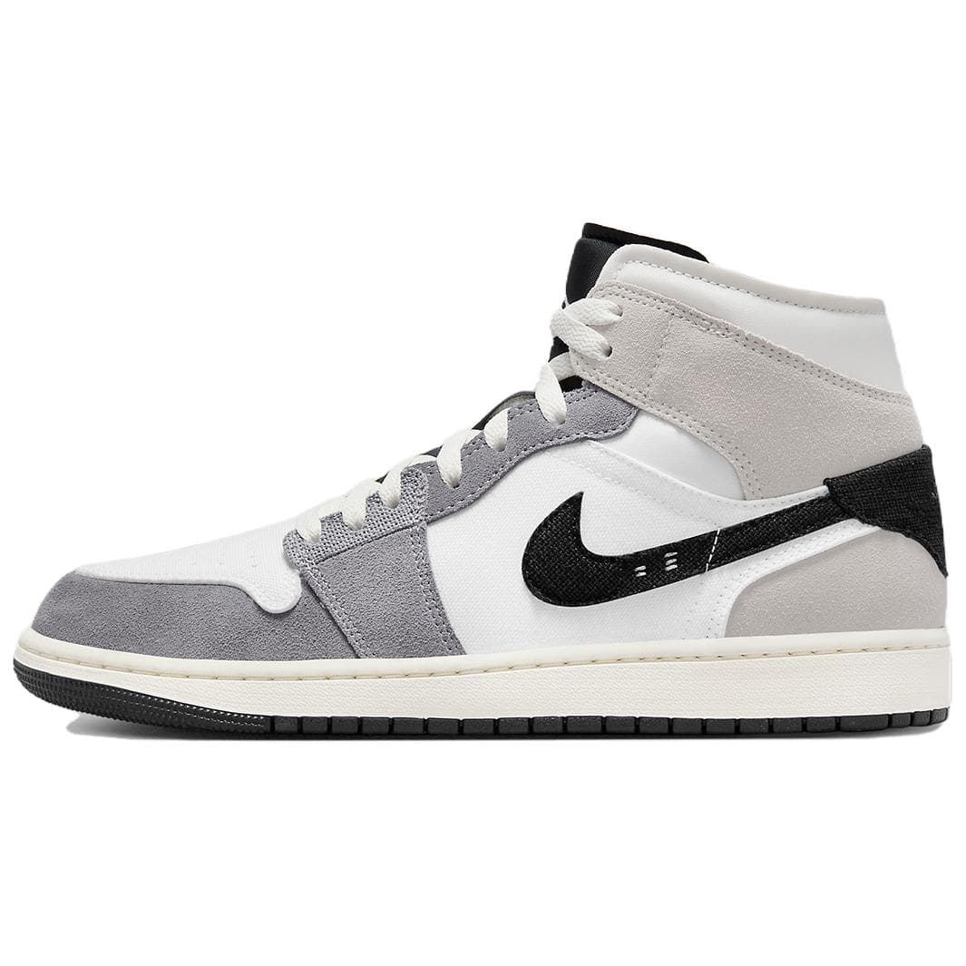 Jordan 1 Mid Se Craft White Cement Grey Black