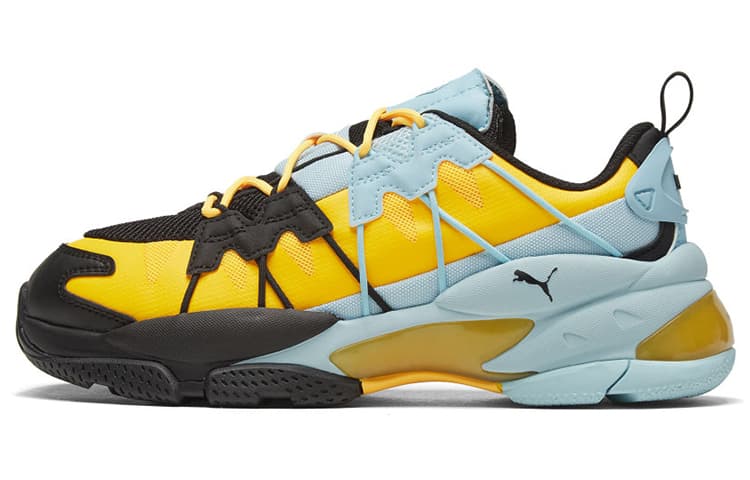 PUMA Lqdcell Omega Striped Knit 'Black Ultra Yellow' 35.5
