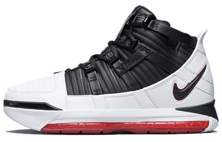 Nike Lebron 3 QS Home Cow Lightweight High Black White Red