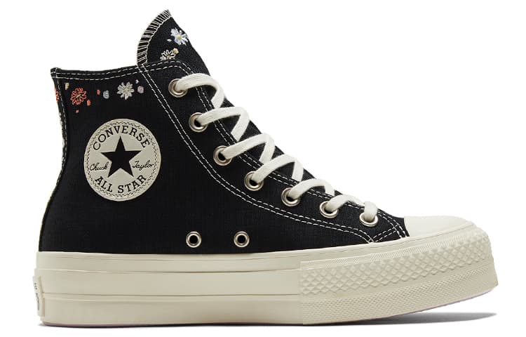 Chuck Taylor All Star Wmns Converse Lift High 'Embroidered Floral Black'