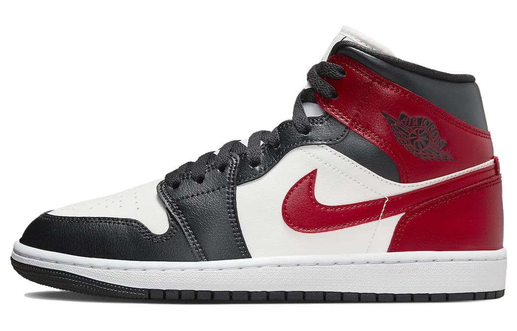 Jordan 1 Mid Gym Red Off Noir