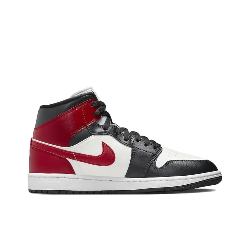 Jordan 1 Mid Gym Red Off Noir