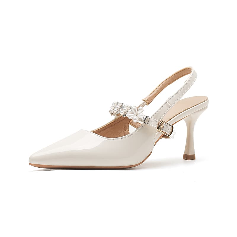 WALIBU Slim Heel 7cm Ecru