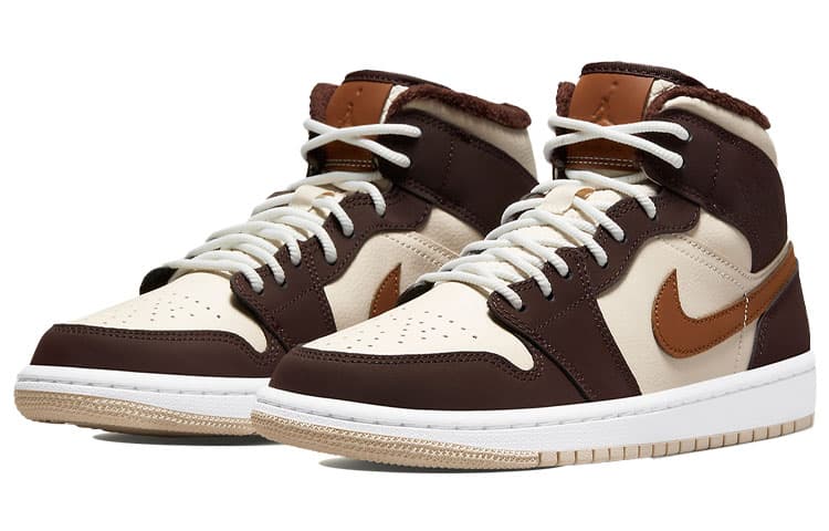 Air Jordan 1 Mid Se 'Cream Dark Chocolate'