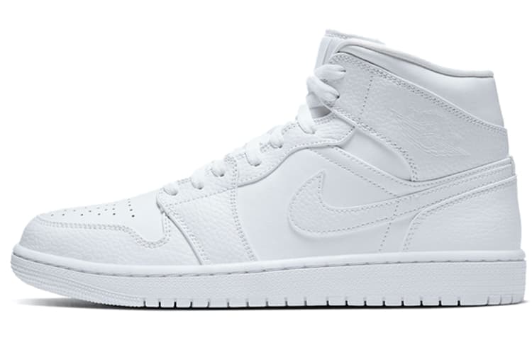 Jordan Air Jordan 1 Mid 'Triple White' High Vintage Pure White