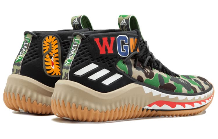 Dame 4 A Bathing Ape x Dame 4 Adidas 'Green Camo'